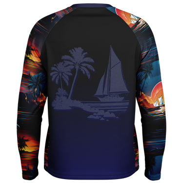 Chokefish™ Long Sleeve Every Day All Weather Trees&Boats Shirt Men's-007-Special-Edition